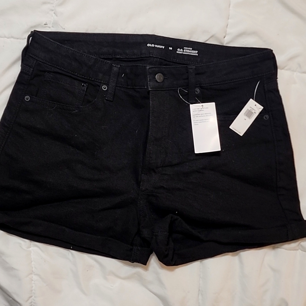 NWT Old Navy Black Shorts Women's 14